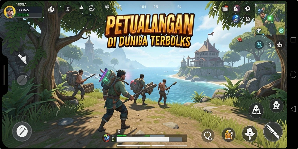 Tangkapan layar yang menunjukkan gameplay dinamis dan dunia terbuka 11BOLA.
