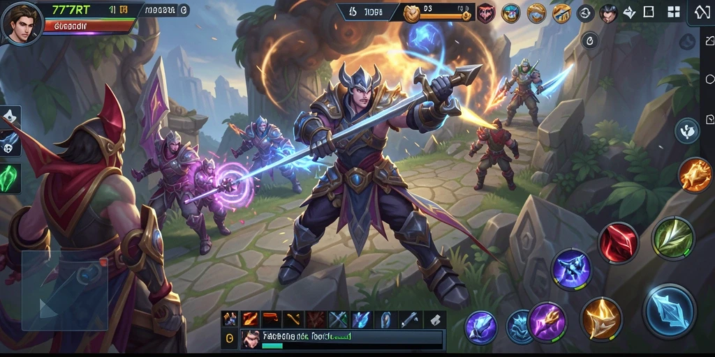 Screenshot menampilkan aksi seru dalam permainan MOBA 777RT.