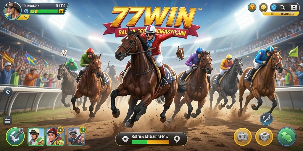 Tampilan menegangkan dari balapan seru di 77WIN.