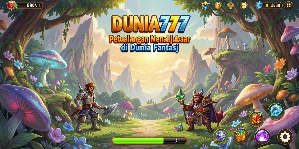 Tampilan utama gameplay DUNIA777 yang seru dan penuh petualangan.