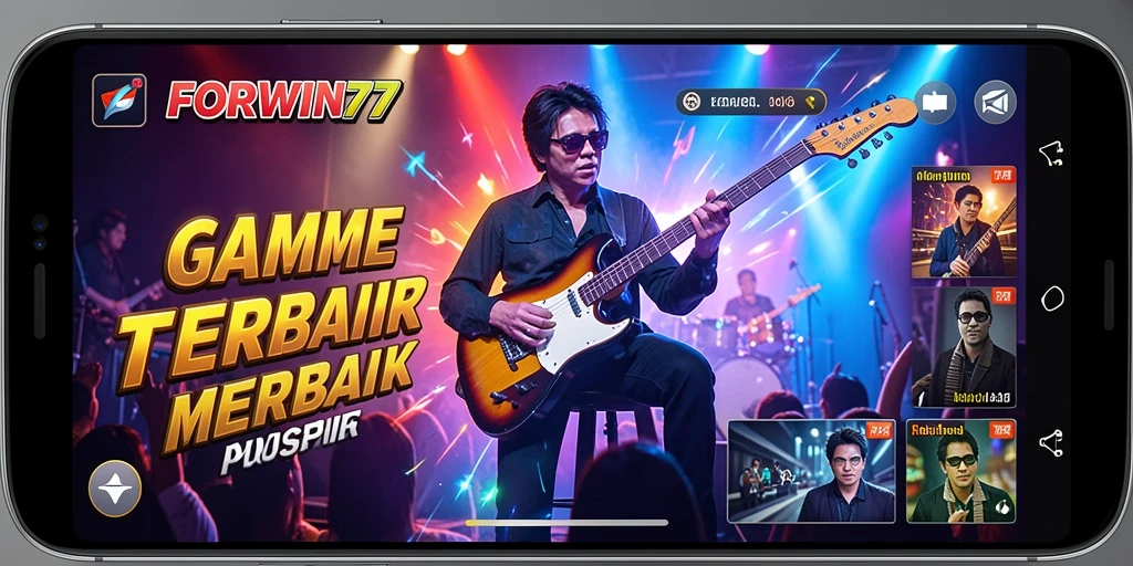 Gameplay FORWIN77 yang menarik dan seru dengan berbagai pilihan lagu.
