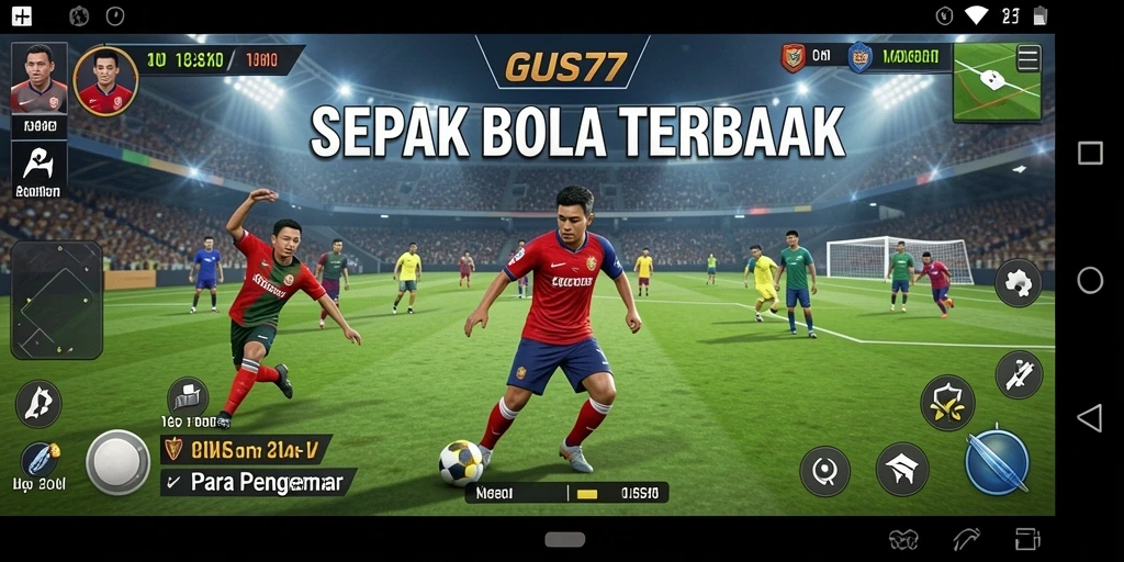 Gameplay GUS77 yang penuh aksi di lapangan sepak bola.