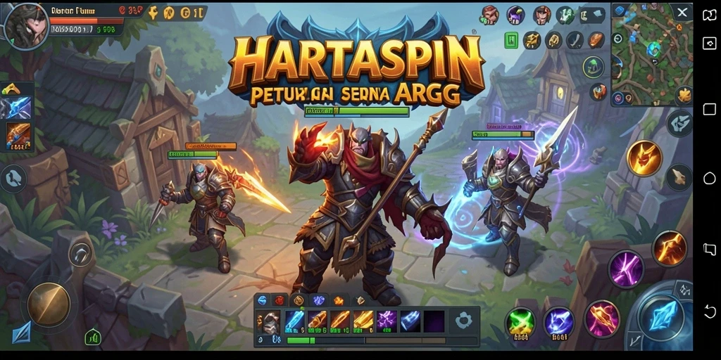 Screenshot gameplay ARPG HARTASPIN dengan aksi seru dan grafis menawan.