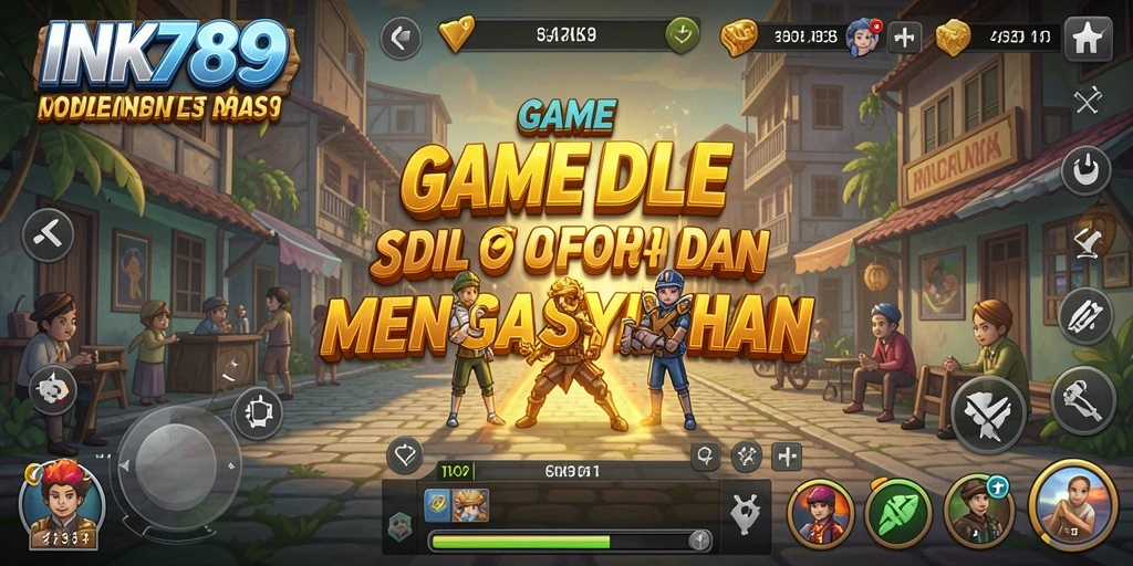 Screenshot gameplay INK789 menunjukkan keseruan dalam mengumpulkan sumber daya.