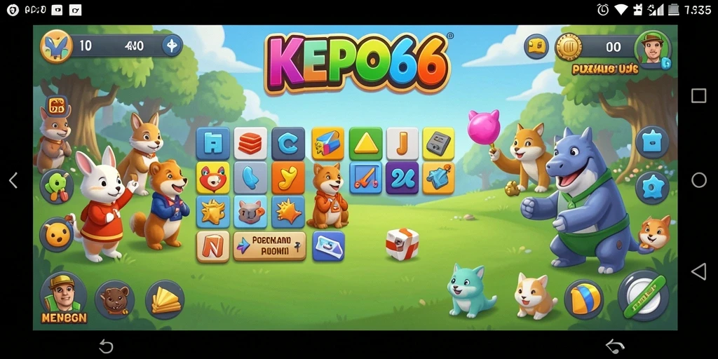 Screenshot gameplay KEPO66 menunjukkan tantangan puzzle yang menarik.