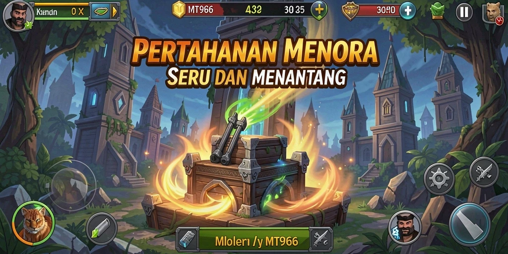 Gameplay seru dan menegangkan dari MT966 Tower Defense.