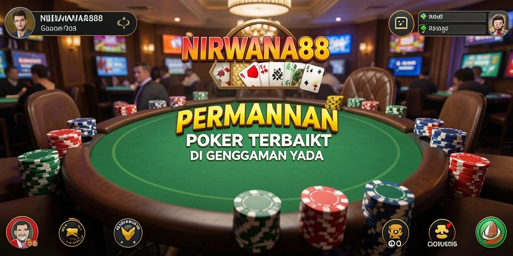 Tampilan gameplay Poker yang mendebarkan di NIRWANA88.