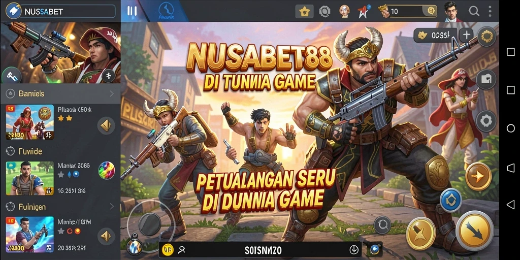 Screenshot gameplay NUSABET88 menampilkan petualangan seru di dunia yang penuh warna.