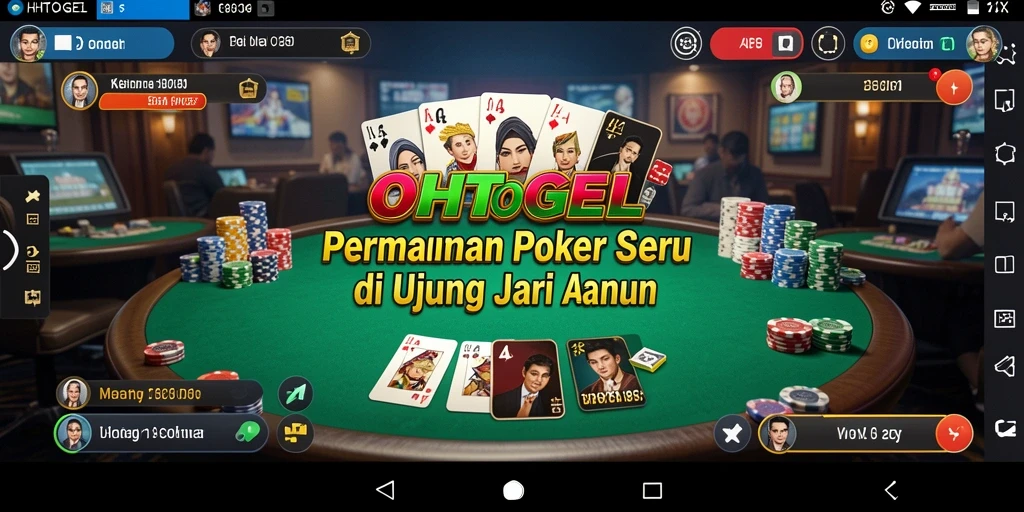 Tangkapan layar gameplay OHTOGEL menampilkan aksi poker yang mendebarkan.