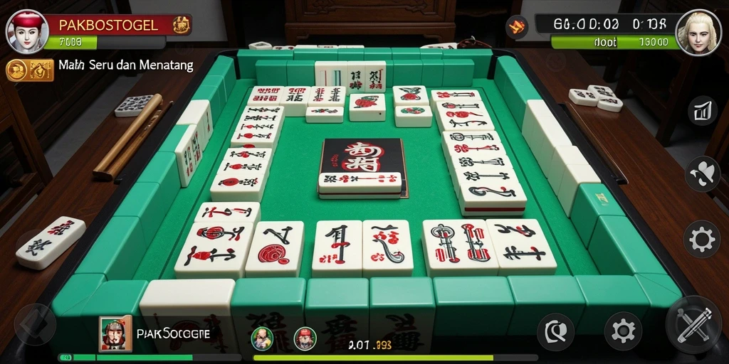 Screenshot gameplay PAKBOSTOGEL yang menampilkan momen seru dalam permainan Mahjong.