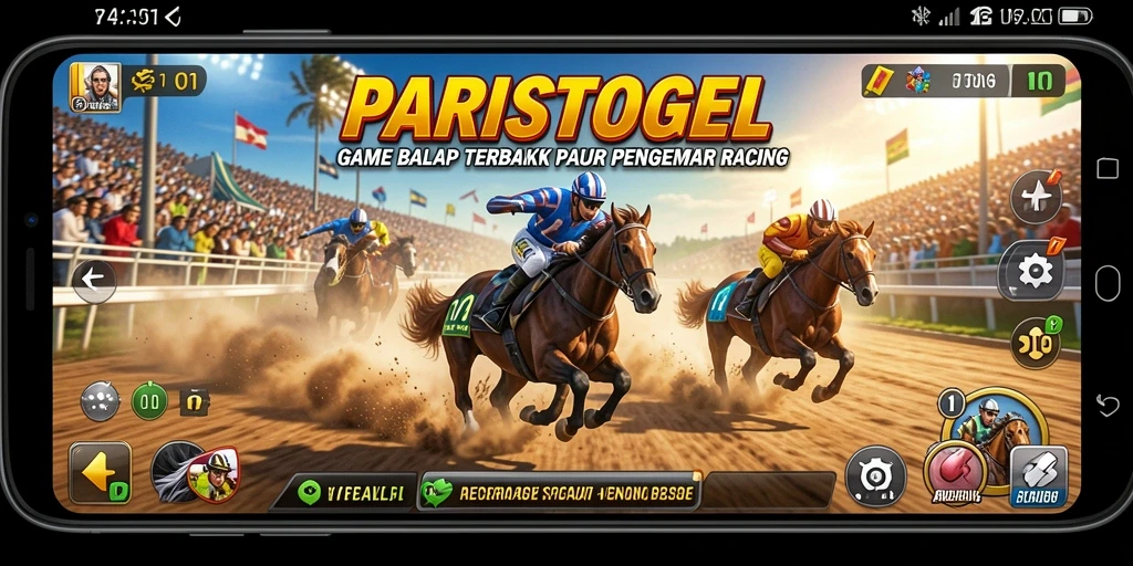 Tampilan gameplay seru balapan di PARISTOGEL.
