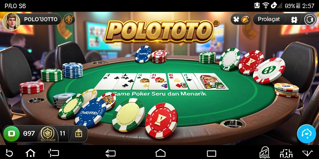 Tampilan menarik dari gameplay Poker di POLOTOTO.