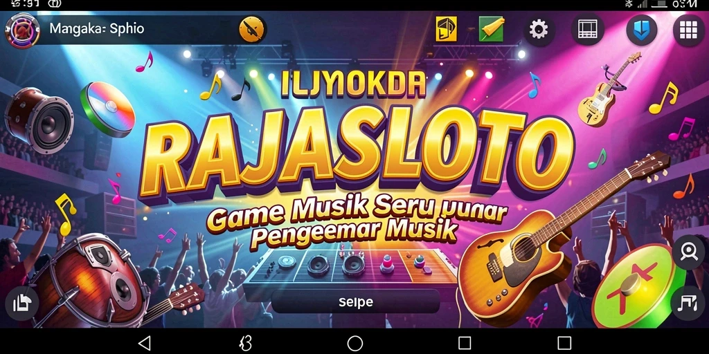 Tampilan menarik dari gameplay RAJASLOTO yang penuh dengan musik.