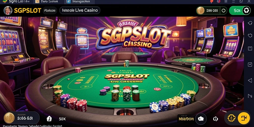 Tampilan menarik dari gameplay Live Casino di SGPSLOT.