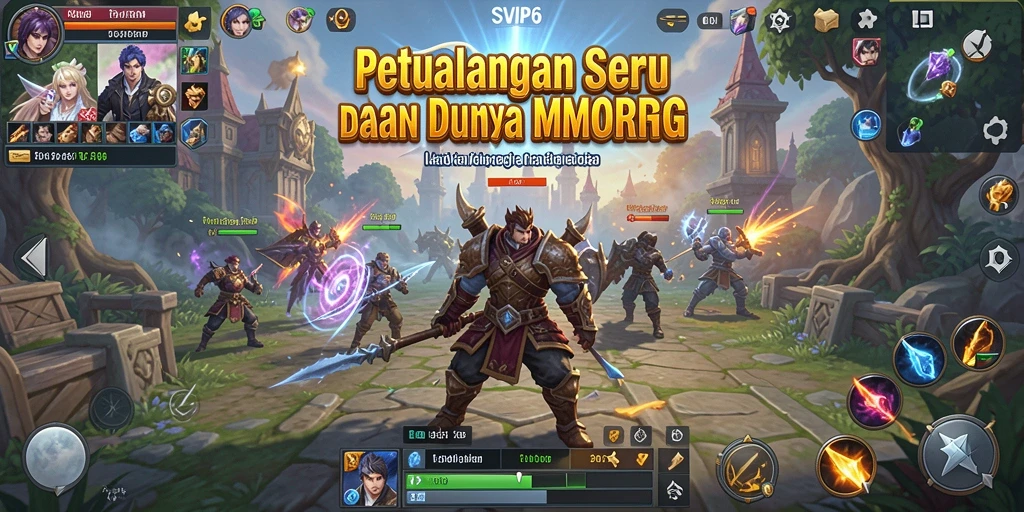 Tampilan menarik dari gameplay dinamis dalam SVIP6 MMORPG.