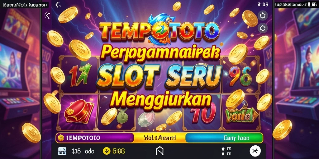 Tampilan menarik dari gameplay TEMPOTOTO dengan simbol slot yang menarik.